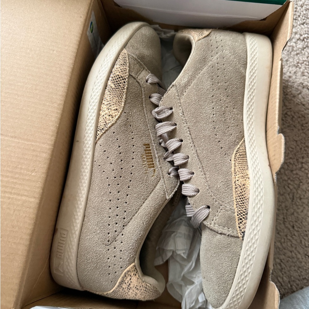 Puma Suede Sneakers in Light Tan